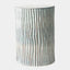 Surya GV Bromily Bromily Texture Wave Stool-Shiney Gray 18"H x 12"W x 12"D Accent Table