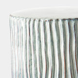 Surya GV Bromily Bromily Texture Wave Stool-Shiney Gray 18"H x 12"W x 12"D Accent Table