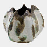 Surya GV Pinched Ceramic Pinched Vase-Green 9"H x 10"W x 10"D Vase