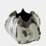 Surya GV Pinched Ceramic Pinched Vase-Green 9"H x 10"W x 10"D Vase