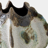 Surya GV Pinched Ceramic Pinched Vase-Green 9"H x 10"W x 10"D Vase