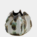 Surya GV Pinched Ceramic Pinched Vase-Green 9"H x 10"W x 10"D Vase
