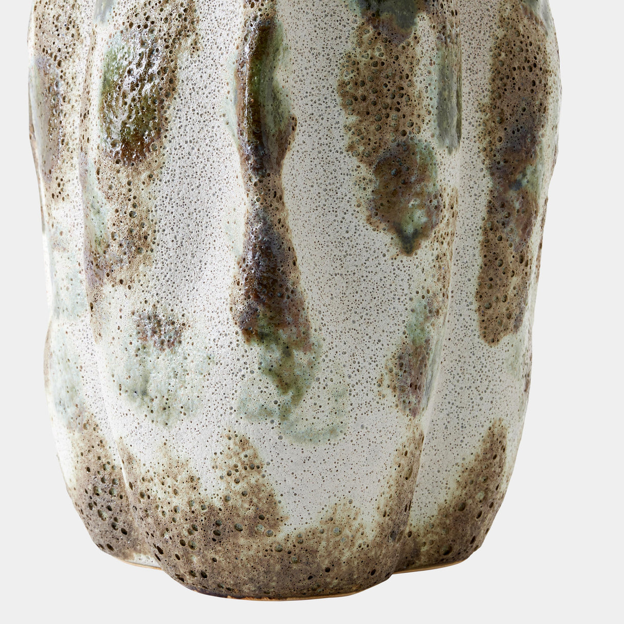 Surya GV Pinched Ceramic Pinched Vase-Green 15"H x 11"W x 11"D Vase