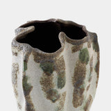 Surya GV Pinched Ceramic Pinched Vase-Green 15"H x 11"W x 11"D Vase