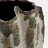 Surya GV Pinched Ceramic Pinched Vase-Green 15"H x 11"W x 11"D Vase