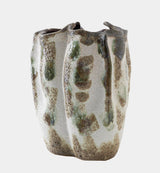 Surya GV Pinched Ceramic Pinched Vase-Green 15"H x 11"W x 11"D Vase