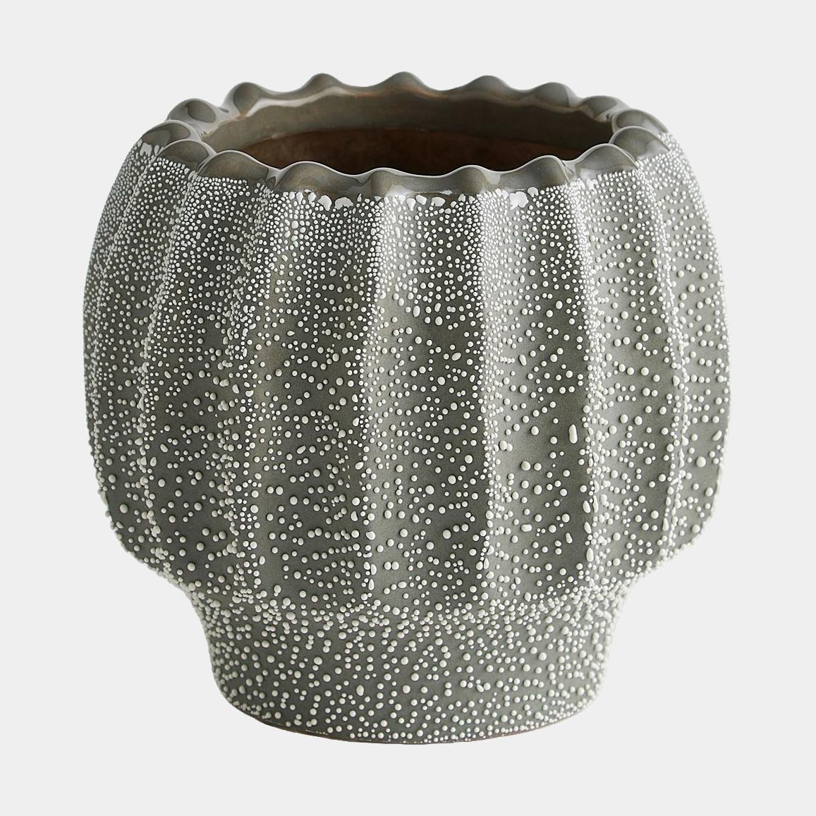 Surya GV Echinus Echinus Vase-Gray 6"H x 6"W x 6"D Vase
