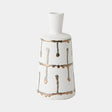 Surya GV Labirinto Labirinto Golden Stripe White Vase 9"H x 4"W x 4"D Vase