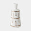 Surya GV Labirinto Labirinto Golden Stripe White Vase 9"H x 4"W x 4"D Vase