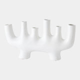 Surya GV Abra Abra Vase-White 10"H x 4"W x 17"D Vase