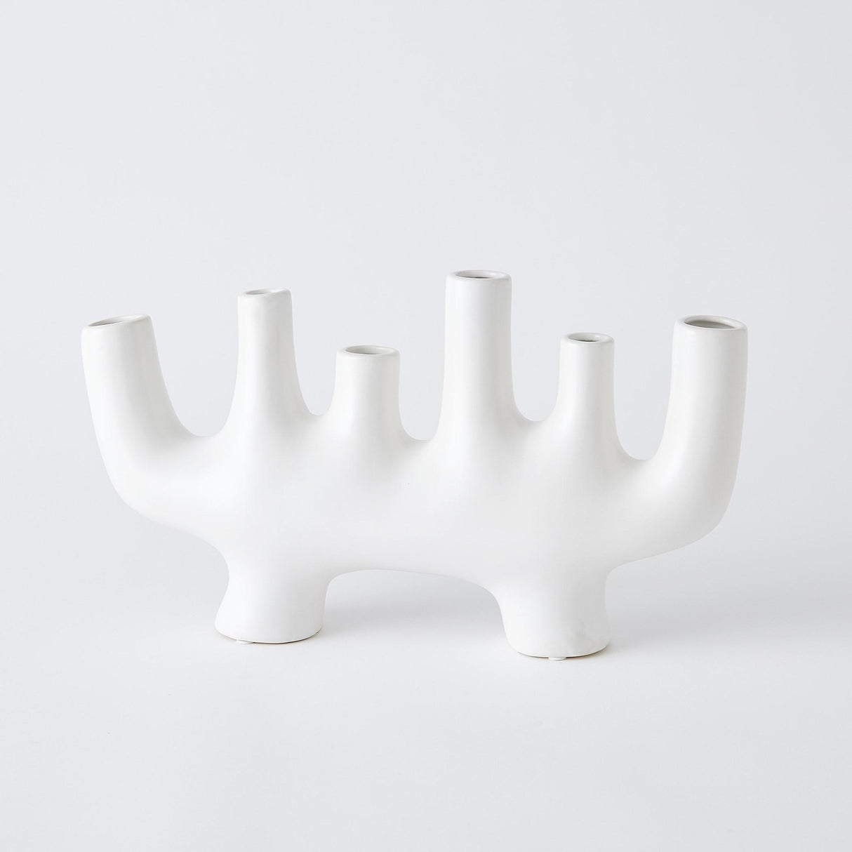 Surya GV Abra Abra Vase-White 10"H x 4"W x 17"D Vase