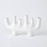 Surya GV Abra Abra Vase-White 10"H x 4"W x 17"D Vase