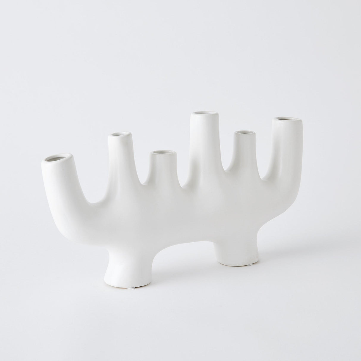 Surya GV Abra Abra Vase-White 10"H x 4"W x 17"D Vase