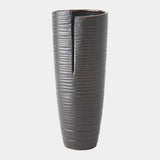 Surya GV Split Split Vase-Metallic Black 17"H x 6"W x 6"D Vase