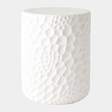 Surya GV Brorie Brorie Chiseled Garden Stool-White 20"H x 15"W x 15"D Garden Stool