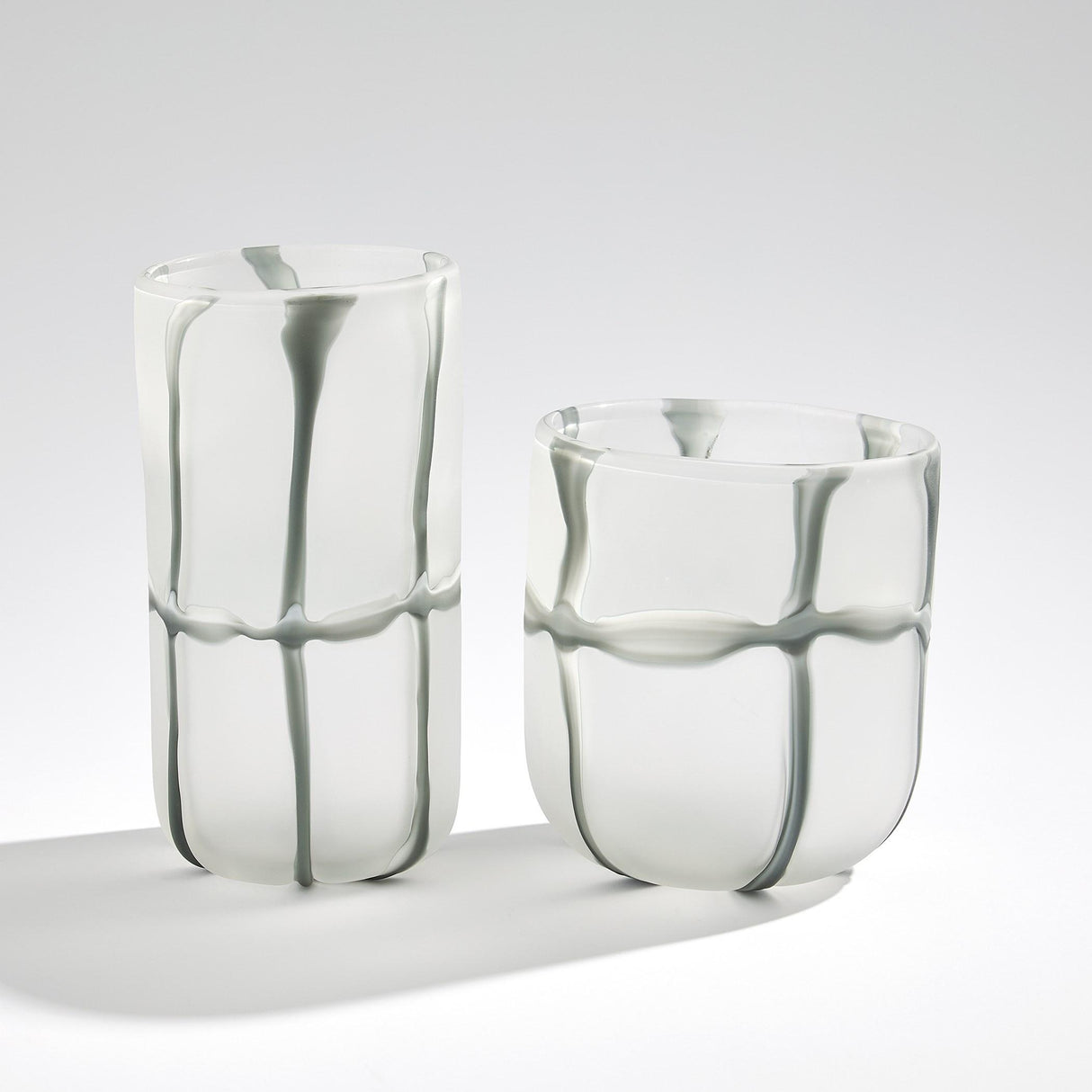 Surya GV Crooked Line Crooked Line Grid Vase 8"H x 8"W x 8"D Vase
