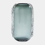 Surya GV Side Squiggle Side Squiggle Vase-Gray 12"H x 5"W x 8"D Vase