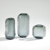 Surya GV Side Squiggle Side Squiggle Vase-Gray 8"H x 6"W x 9"D Vase