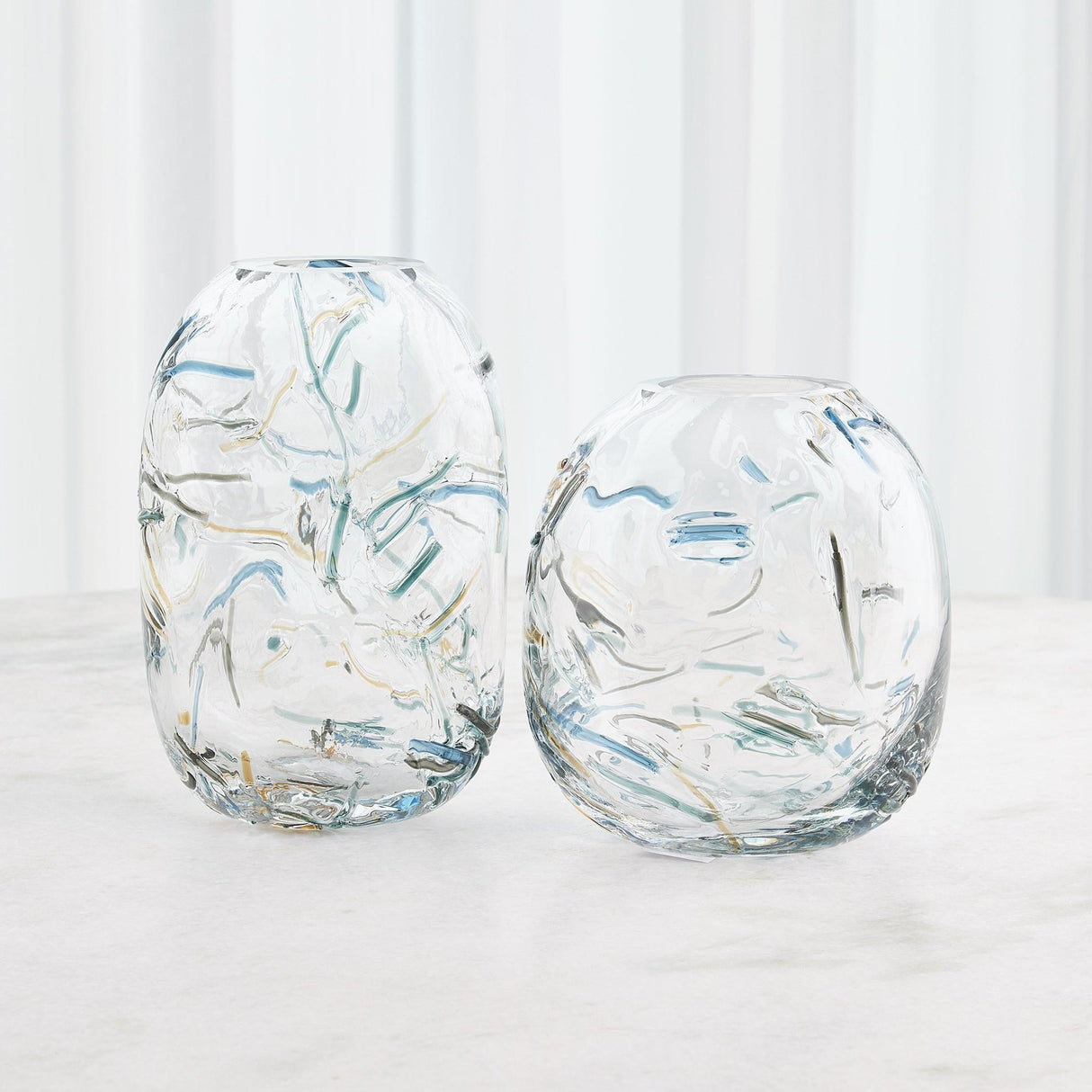 Surya GV Confetti Glass Confetti Glass Vase 9"H x 5"W x 9"D Vase