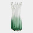 Surya GV Rebound Rebound Six Point Glass Vase-Green Gray 14"H x 5"W x 5"D Vase