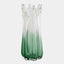 Surya GV Rebound Rebound Six Point Glass Vase-Green Gray 14"H x 5"W x 5"D Vase