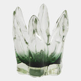 Surya GV Rebound Rebound Six Point Glass Vase-Green Gray 7"H x 6"W x 6"D Vase