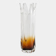 Surya GV Rebound Rebound Six Point Glass Vase-Amber 14"H x 5"W x 5"D Vase