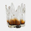 Surya GV Rebound Rebound Six Point Glass Vase-Amber 7"H x 6"W x 6"D Vase