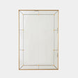 Surya GV Claus Claus Stud Mirror-Brushed Brass 36"H x 24"W x 1"D Mirror