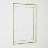 Surya GV Claus Claus Stud Mirror-Brushed Brass 36"H x 24"W x 1"D Mirror
