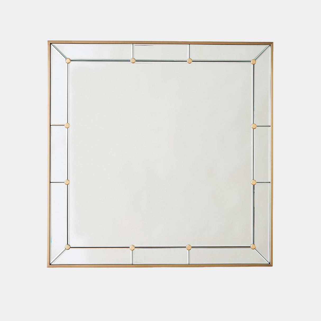 Surya GV Claus Claus Stud Mirror-Brushed Brass 32"H x 32"W x 1"D Mirror