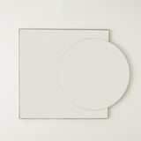 Surya GV Mila Mila Square/Circle Mirror-Brushed Brass 35"H x 28"W x 1"D Mirror