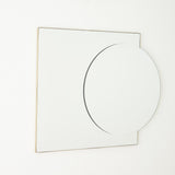 Surya GV Mila Mila Square/Circle Mirror-Brushed Brass 35"H x 28"W x 1"D Mirror