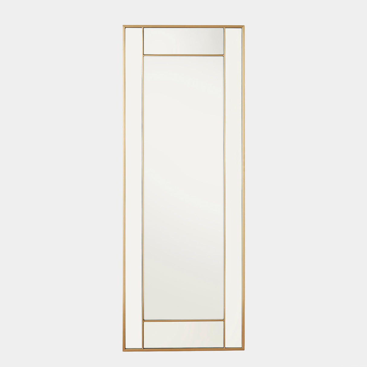 Surya GV Block Framed Block Framed Mirror-Brass 48"H x 18"W x 2"D Mirror