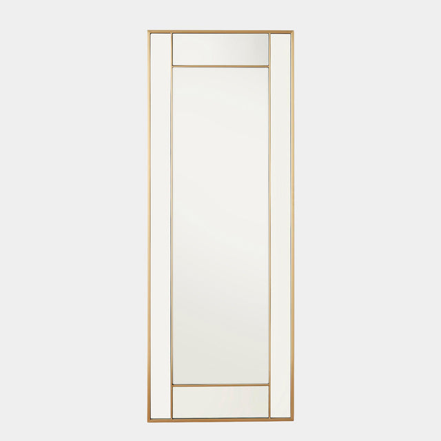 Surya GV Block Framed Block Framed Mirror-Brass 48"H x 18"W x 2"D Mirror