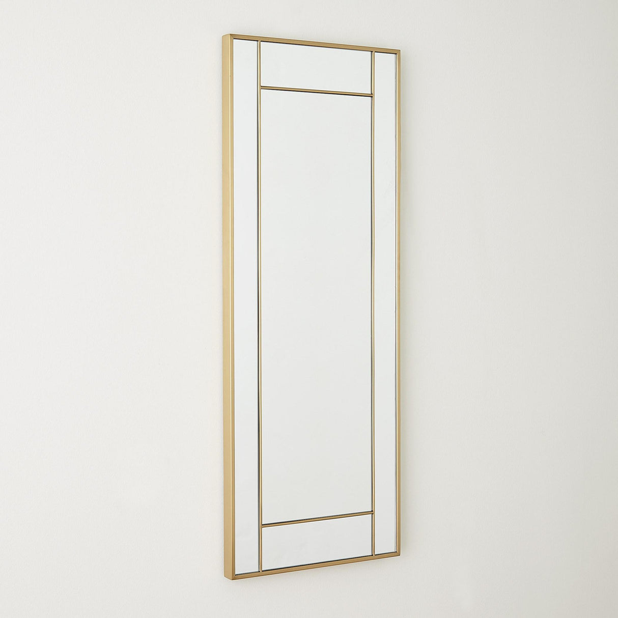 Surya GV Block Framed Block Framed Mirror-Brass 48"H x 18"W x 2"D Mirror