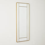 Surya GV Block Framed Block Framed Mirror-Brass 48"H x 18"W x 2"D Mirror