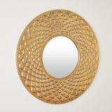 Surya GV Fish Scale Fish Scale Wall Mirror-Gold 32"H x 32"W x 1"D Mirror
