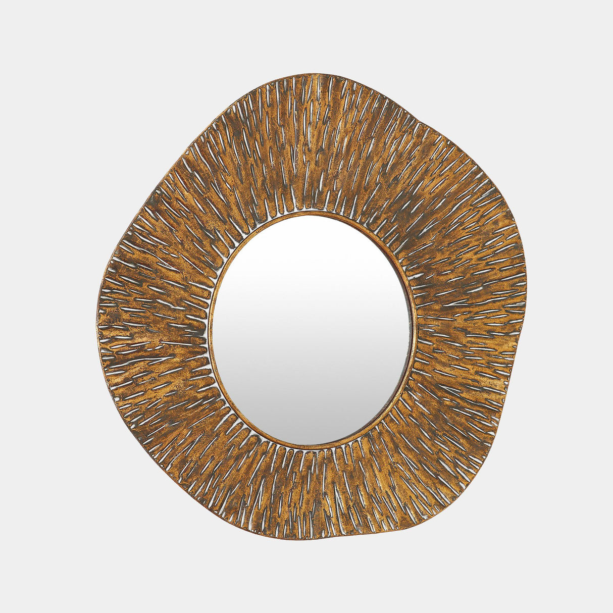 Surya GV Ameba Ameba Wall Mirror-Antique Gold 34"H x 31"W x 3"D Mirror