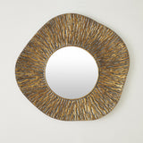 Surya GV Ameba Ameba Wall Mirror-Antique Gold 34"H x 31"W x 3"D Mirror