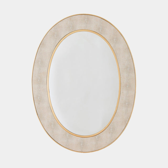 Surya GV Rabson Rabson Mirror-Faux Shagreen Gold/Cream 32"H x 24"W x 1"D Mirror