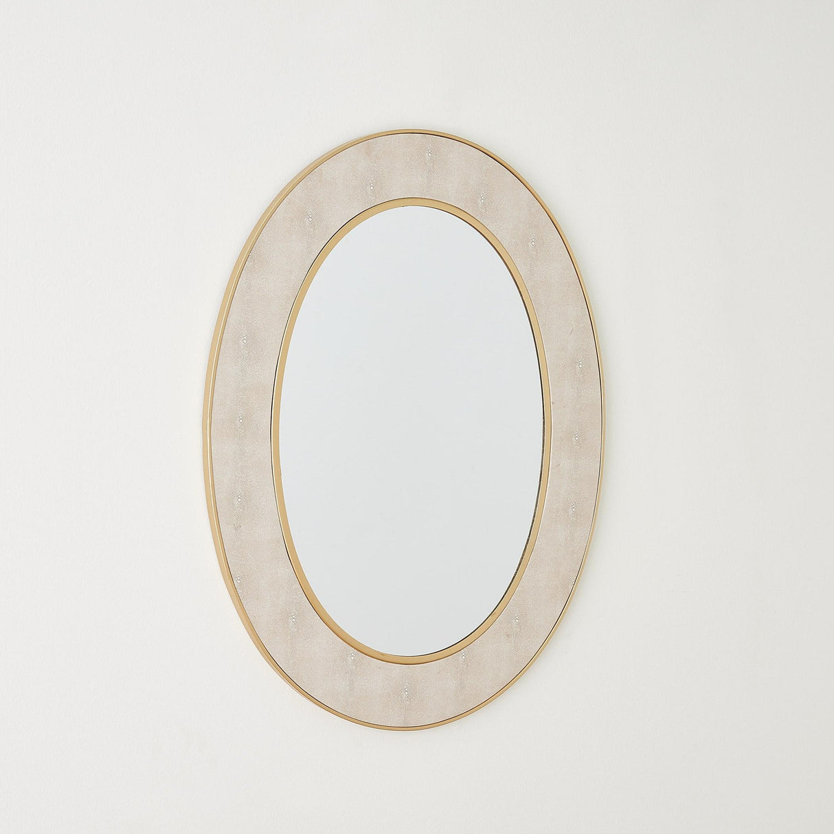 Surya GV Rabson Rabson Mirror-Faux Shagreen Gold/Cream 32"H x 24"W x 1"D Mirror