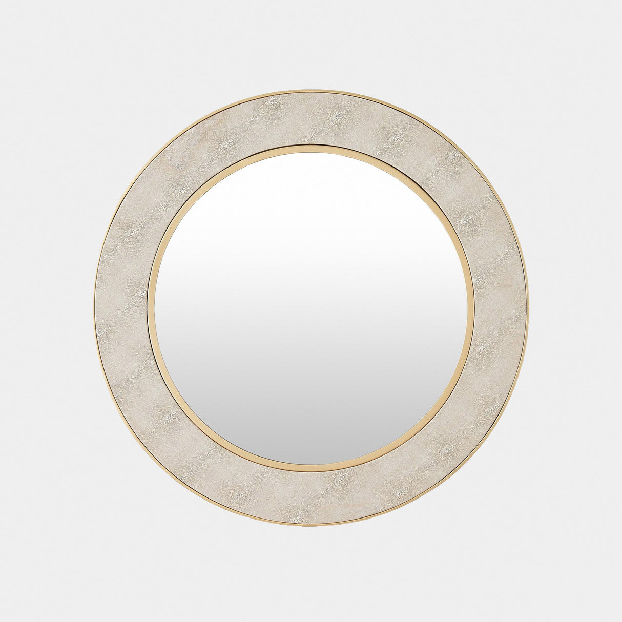 Surya GV Rabson Rabson Mirror-Faux Shagreen Gold/Cream 28"H x 28"W x 1"D Mirror