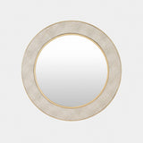 Surya GV Rabson Rabson Mirror-Faux Shagreen Gold/Cream 28"H x 28"W x 1"D Mirror