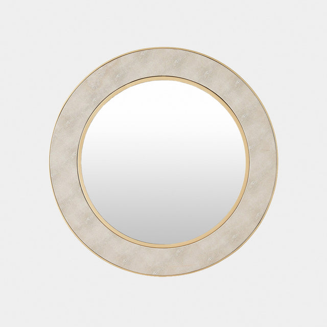 Surya GV Rabson Rabson Mirror-Faux Shagreen Gold/Cream 28"H x 28"W x 1"D Mirror
