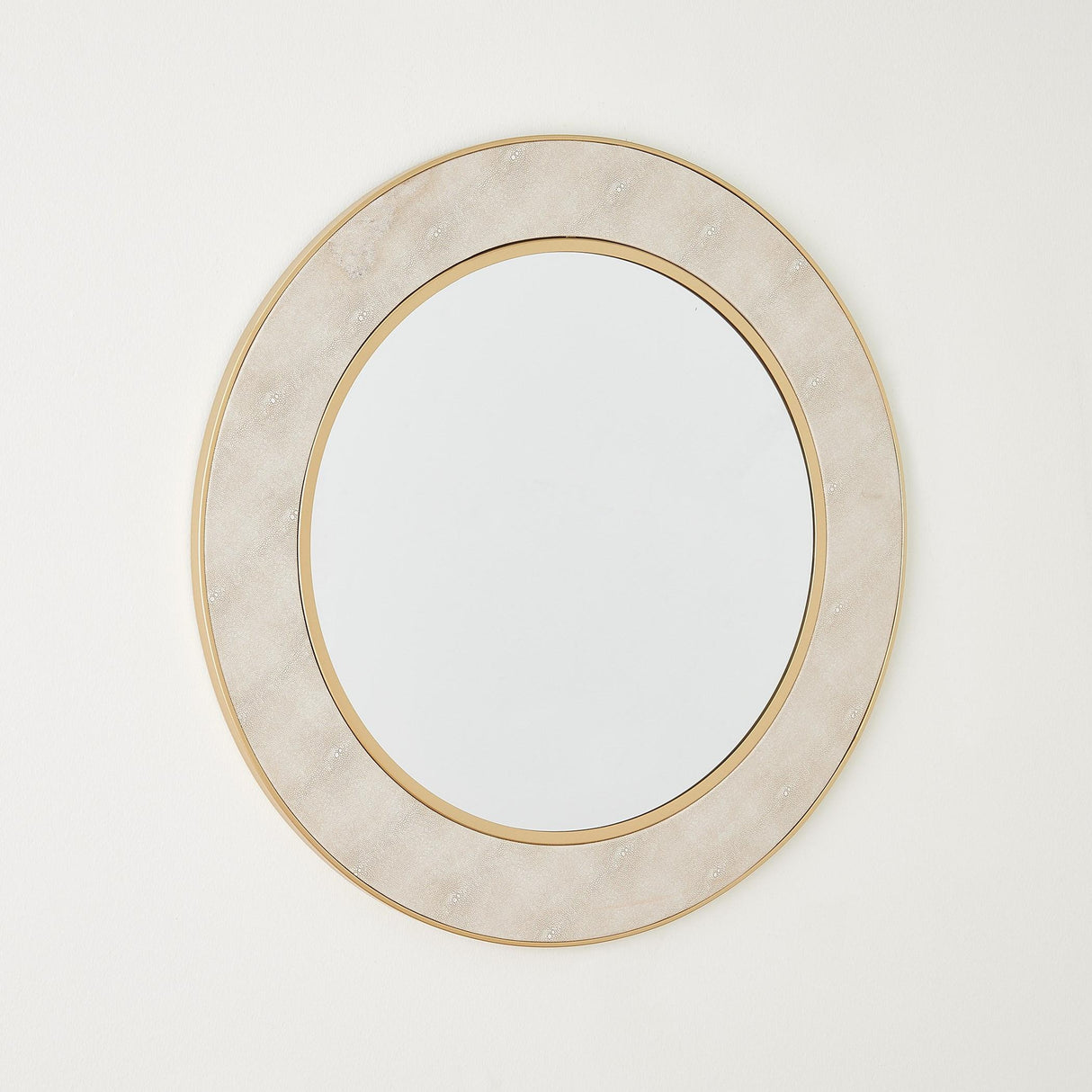 Surya GV Rabson Rabson Mirror-Faux Shagreen Gold/Cream 28"H x 28"W x 1"D Mirror