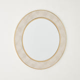 Surya GV Rabson Rabson Mirror-Faux Shagreen Gold/Cream 28"H x 28"W x 1"D Mirror