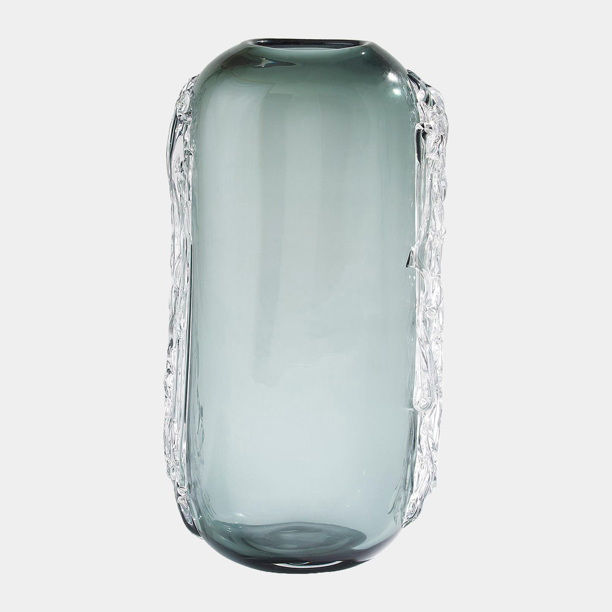 Surya GV Side Squiggle Side Squiggle Vase-Gray 15"H x 5"W x 8"D Vase