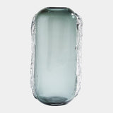 Surya GV Side Squiggle Side Squiggle Vase-Gray 15"H x 5"W x 8"D Vase