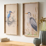 Surya GV Great Blue Heron Great Blue Heron Wall Art 28"H x 16"W x 2"D Art